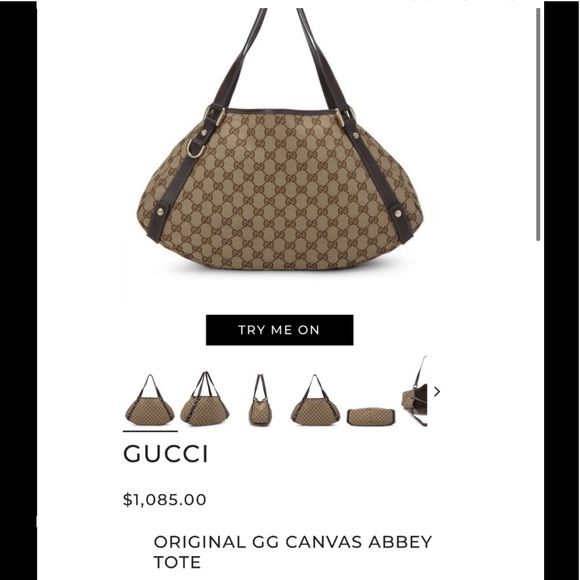 GREAT CONDITION! Authentic Gucci Abbey GG Monogram Shoulder Bag Tote  #4.1v - Picture 16 of 16